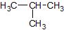 Halbstrukturformel von Isobutan