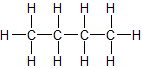 Strukturformel von n-Butan